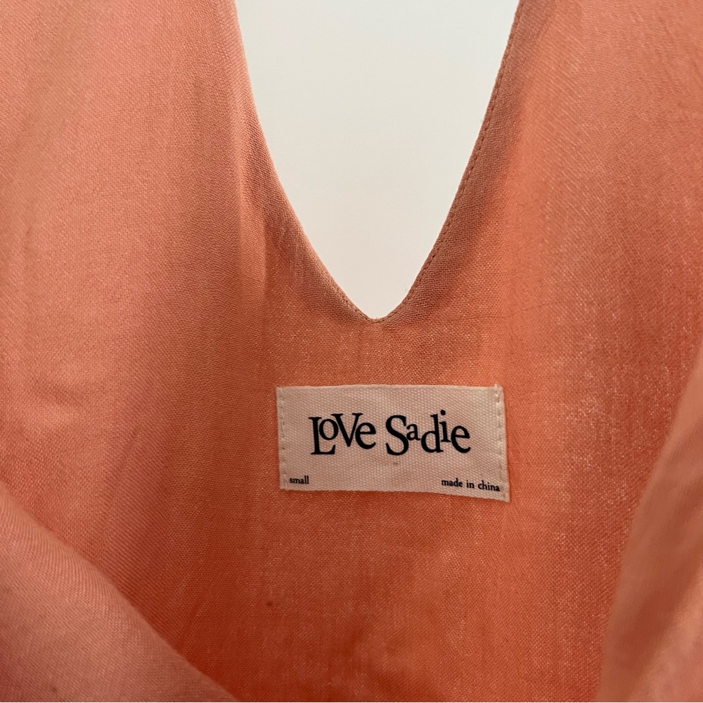 Love Sadie Peach Eyelet Summer Shift Dress - Picture 2 of 3